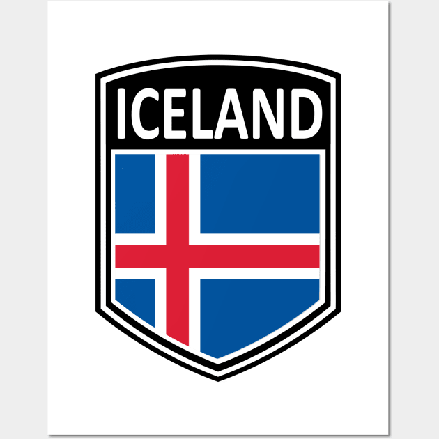 Flag Shield - Iceland Wall Art by Taylor'd Designs